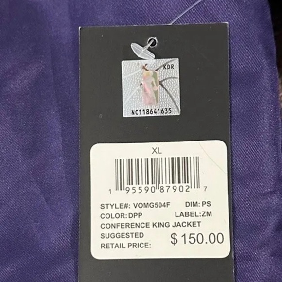 NWT NBA Phoenix Suns Purple Bomber STARTER Style Conference King Jacket Men's XL - Picture 5 of 5